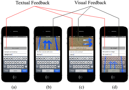 Visual Feedback for Nomadic Text Entry